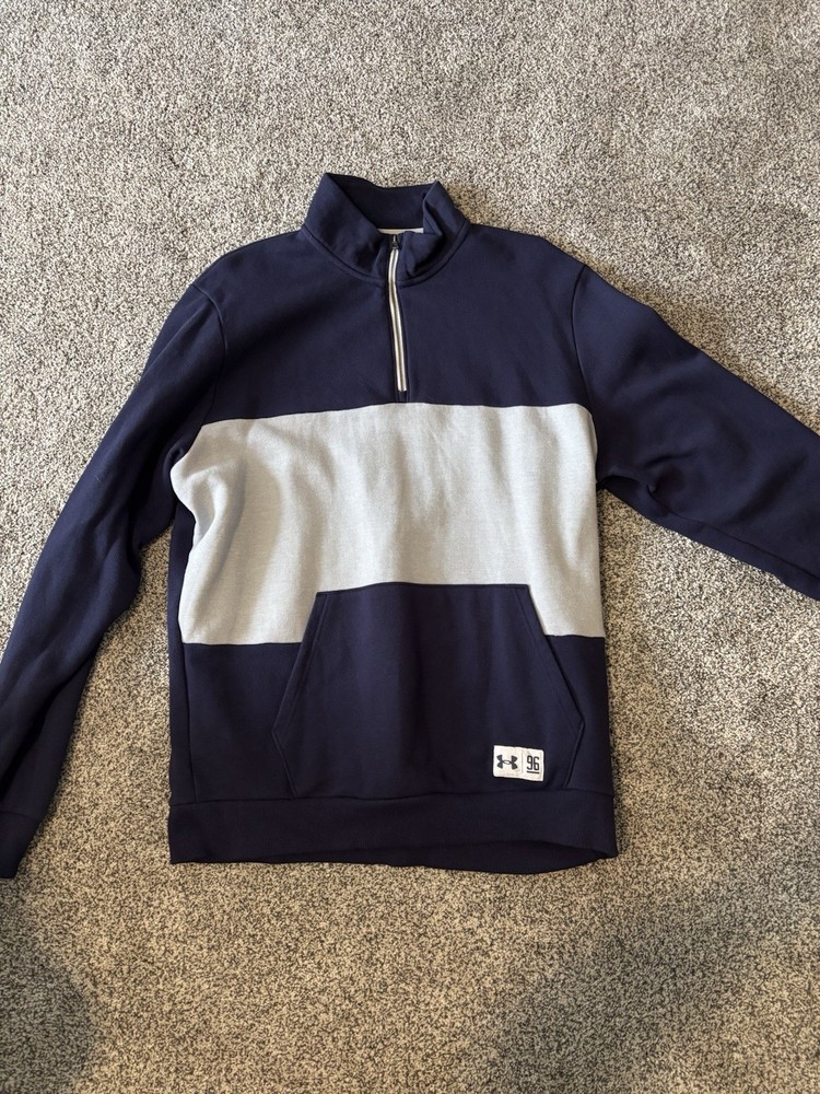 Under Armour Men’s 96 Playback Color block 1/4 Zip Fleece Pullover Size L