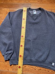 VTG Russell Athletic Sz Large Blue Purple Blank Sweatshirt Dri-Power Y2K Mexico