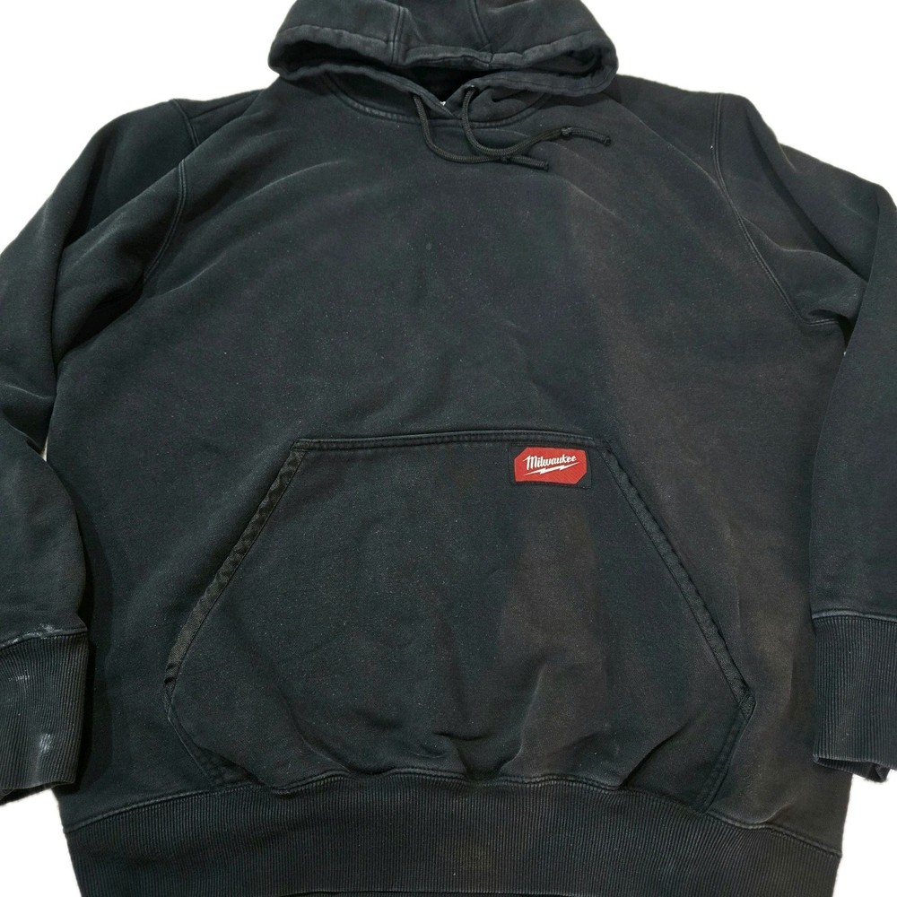 Milwaukee Hoodie Mens XL Black Pullover Sweatshirt Workwear Pocket Heavyweight