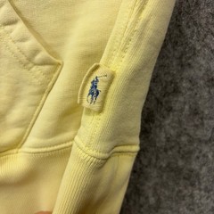 Polo Ralph Lauren Hoodie Adult Large Yellow Organic Cotton Eco Sustainable Line