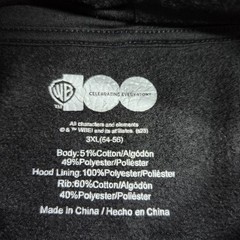 Warner Bros Hoodie Mens 3XL Gray Batman Looney Tunes Graphic Fleece Sweatshirt