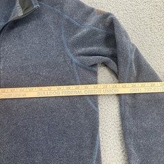 Eddie Bauer Sweatshirt Mens Medium Blue Fleece Hiking Camping Outdoors Logo
