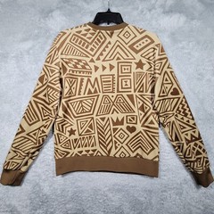Create 2MRW Sweater Mens Medium Brown Velvet KING Sweatshirt Long Sleeve