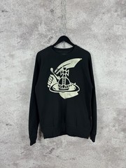 Vivienne Westwood Anglomania Classic Sweatshirt Blue Big Logo Mens Size M