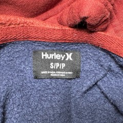 Hurley Pullover Hoodie Colorblock Blues Tan Deep Red Stitched Logo S Small