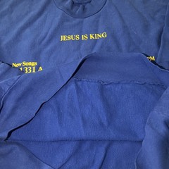 Rare Kanye West Yeezy Jesus Is King Vinyl Crewneck Sweatshirt (OFFICIAL MERCH)
