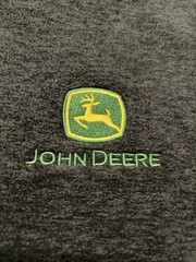 Dri-Duck Long Sleeve 1/4 Button Golf Sweatshirt. Mens 2XL. Green. John Deere.