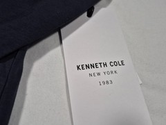 Kenneth Cole New York Long Sleeve Hoodie Shirt – White/Navy/Brown Core Spring