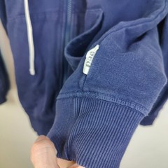 Pact Mens Hoodie Medium Blue Full Zip Organic Cotton Sustainable Gorpcore