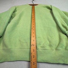 VTG 60s Sweatshirt M Green Blank Cotton Paint Marbled Fade Distressed Collegiate