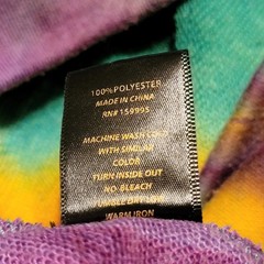Kleep Mens Sweatshirt Tie-Dye Colorful Hoodie Size 3XL