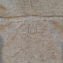 AMI Alexandre Mattiussi Women’s Gray Full Zip Hooded Logo Hoodie Pockets XXS