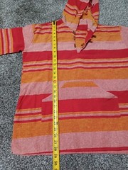 Authentic Made in India Colorful Red & Orange Hooded Shirt Wooden Buttons