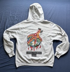 Kublai Khan TX Men’s Gray Pullover Hoodie L “Loyal To None” 2022 RARE TOUR MERCH