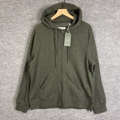 NEW Fieldworth Full Zip Hoodie Mens Large Green NWT Knit Drawstring Pockets