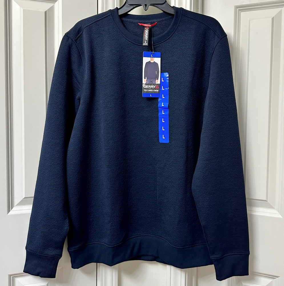 Gerry Men’s Textured Crewneck Sweater, Size-L