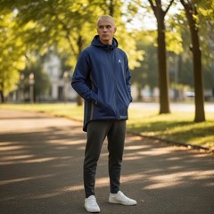 Nike Jordan Mens LARGE Dri-Fit Showtime Therma-Fit Hoodie Navy FQ5378-419