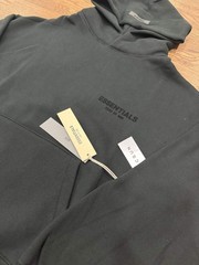 NEW Fear of God Essentials Set Hoodie & Sweatpant Stretch Limo Black Size XS-XL