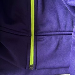 Under Armour Men’s M Purple Green Fleece Full Zip Hoodie Pockets Loose Fit