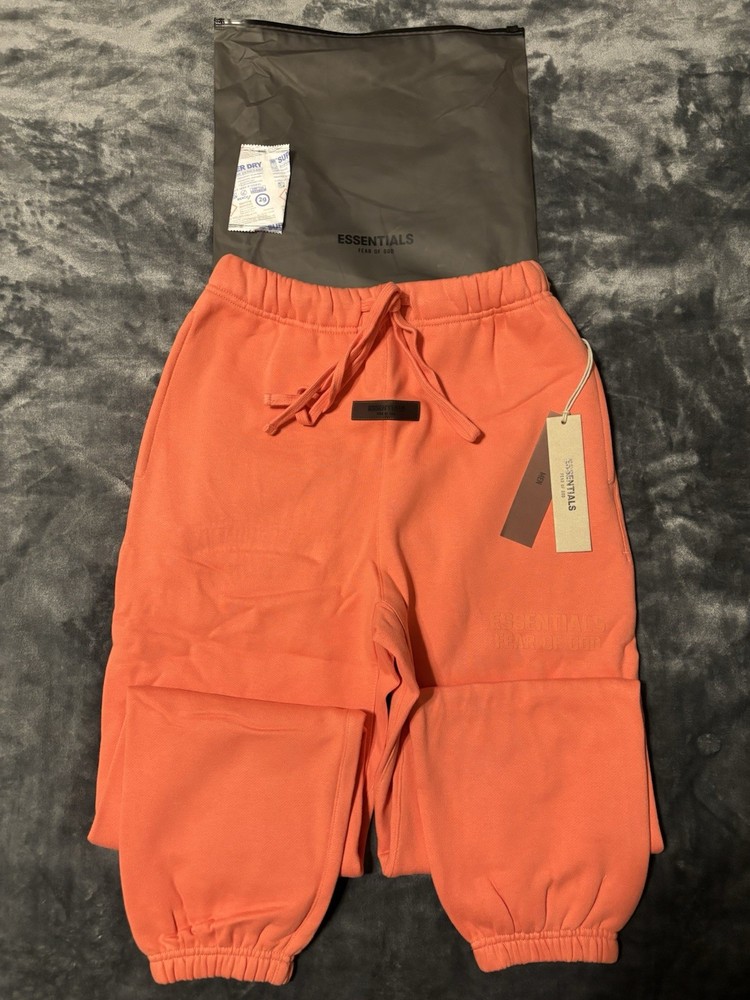 NWT Fear of God Essentials Coral Cuffed Sweatpants Size XXS 100% Authentic✅