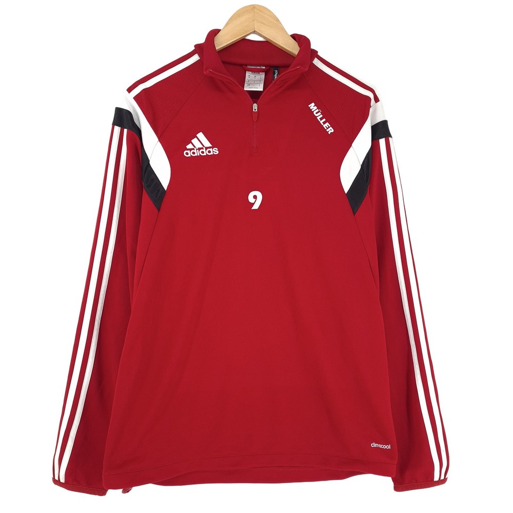 Adidas Quarter Zip Sweatshirt Red Tech Fleece Pc1 Size M