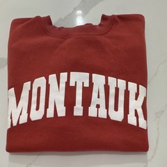 Montauk Graphic Print Pullover Sweatshirt Crew Neck Women’s Med Spring/Summer