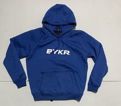 BYKR Motorcycle Riding Hoodie Men’s Medium Blue Mesh Lined Biker Jacket