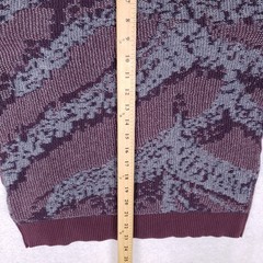 INC International Concepts Hoodie Mens Large Slim Abstract Purple Knit Geometric