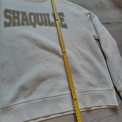 Zara Shaquille O’Neal Long Sleeve Crewneck Sweatshirt Ivory & Beige Men’s Sz L