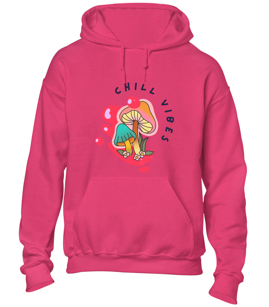 CHILL VIBES HOODY HOODIE FUNNY SUMMER HOLIDAY CLOTHING CASUAL NICE TOP