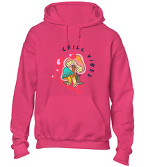 CHILL VIBES HOODY HOODIE FUNNY SUMMER HOLIDAY CLOTHING CASUAL NICE TOP