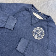 Abercrombie & Fitch Sweatshirt Men Large Blue Crewneck Rowing Muscle VTG Y2K