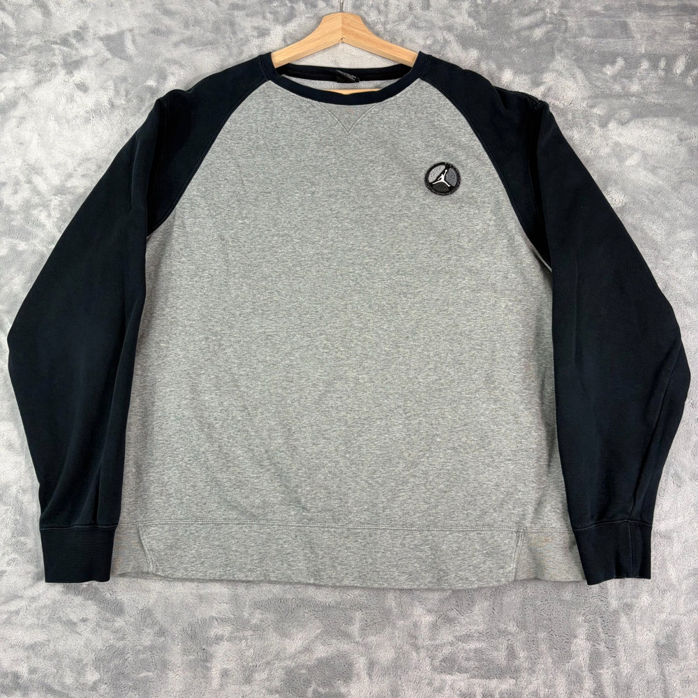 Nike Air Jordan RARE! Retro 8 Chrome Chenille Jumpman Patch Sweatshirt Mens 3XL