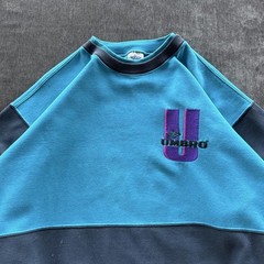 Vintage 90s Umbro Blue Color Block Sweatshirt Men’s Medium
