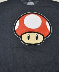 Super Mario Mens Red Mushroom Sweatshirt Fleece Crew NWT S, M, L, XL, 2XL, 3XL