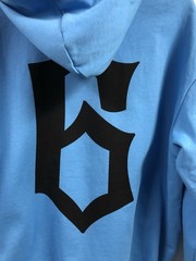 Vees Clothing Bleach Ichiho Skull Blue Anime Manga Hoodie Large French Terry