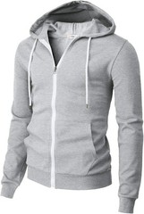 Men’s Zip Up Hoodie Lightweight Long Sleeve Basic Slim Fit Cotton SweatShirt