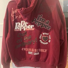 Unbranded Men’s Burgundy and Red Hoodie