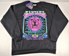 Adult Small Carlos Santana Woodstock 1969 Colorful Lion Print Sweatshirt, Unisex