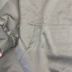 Unisex Adults Basic Black Long Sleeve Pullover Hoodie Size Small