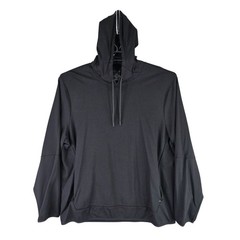 Mens Members Mark Luxe Black Pullover Hoodie Drawstring Rayon Blend Stretch XXL