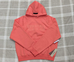 Fear of God Essentials Hoodie ‘Coral’ S Size Oversized Loose Hoodie NWT