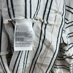 NWT Mode of One Men’s Sweatshirt Size Small White Black Striped Long Sleeve