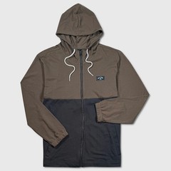 Billabong Abner Full Zip Hoodie – NWT Mens Medium Lt Brn / Dk Brn – #48547-D5