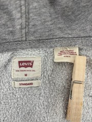 Levi’s Gray Logo Full Zip Front Pocketed Hooded Sweatshirt Men’s Size Medium