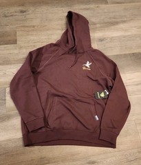 Burlebo Men’s Fleece Pintail Triangle Duck Maroon Hoodie Sz. XL NEW