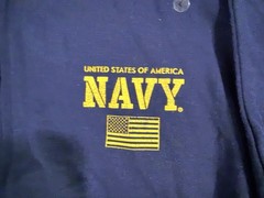 UNITED STATES OF AMERICA NAVY Blue Hoodie / Hooded Sweatshirt – Size L / LARGE