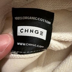 Men’s CHNGE Hoodie Beige Grow Learn Sz M BOHO Sustainable Terry Lined Organic