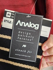 Analog Men’s Sz. M Amplify Crewneck Sweatshirt In Deep Red NWT