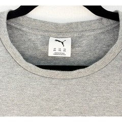 Puma Mens XXL Gray Ribbed Crewneck Sweatshirt Long Sleeve Cat Logo 892219-02